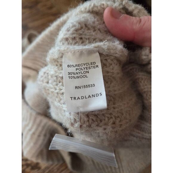Tradlands Judith Cocoon Cardigan in Oatmeal Heather Sz XS - Picture 3 of 4